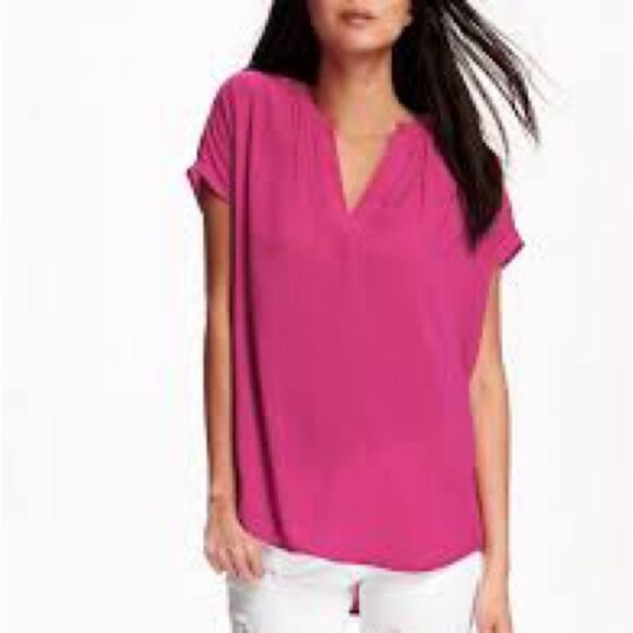 torrid Tops - Torrid Pink Cuffed Sleeve Relaxed Blouse size 00 or M/L